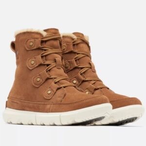 BNWT Sorel Women's Explorer II Joan Faux Fur boots in  Velvet Tan/Fawn